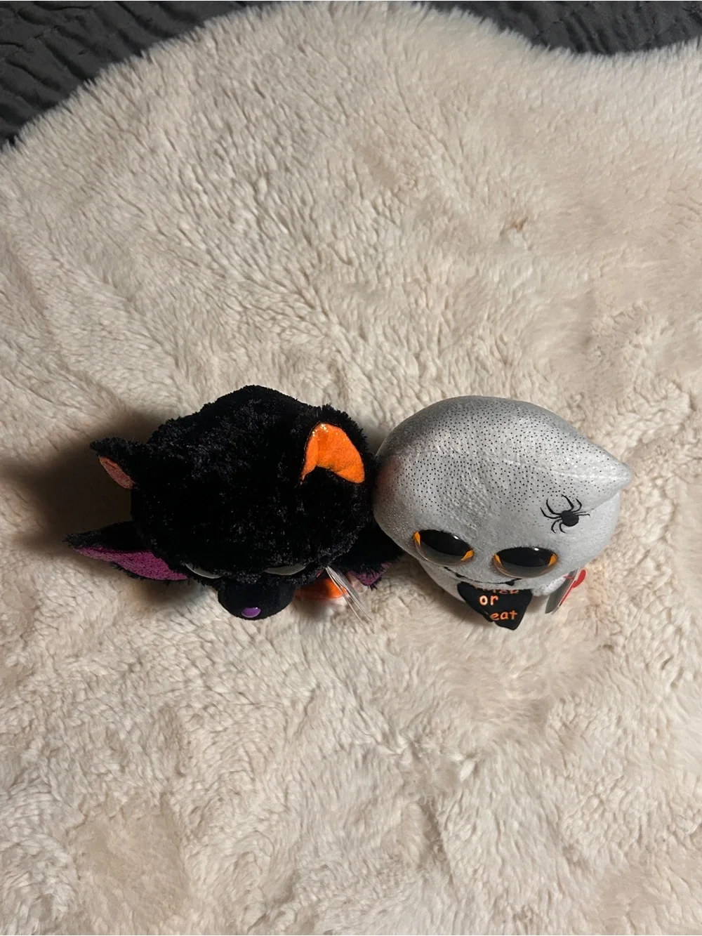 Ty Halloween Plush Bat and Ghost Pair - New